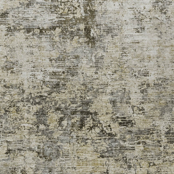Homeroots 3' Abstract Taupe Beige And Gray Washable Area Rug For Indoor And Outdoor Spaces, Durable Design 9' X 12' Polyester 579833