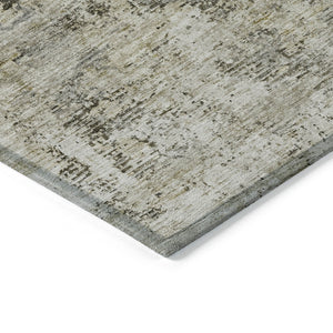 Homeroots 3' Abstract Taupe Beige And Gray Washable Area Rug For Indoor And Outdoor Spaces, Durable Design 10' X 14' Polyester 579834