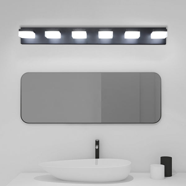 English Elm Modern 6-Light Black Led Vanity Fixture - Perfect For Bathrooms, Dressing Areas & Makeup Stations! W2312P374908