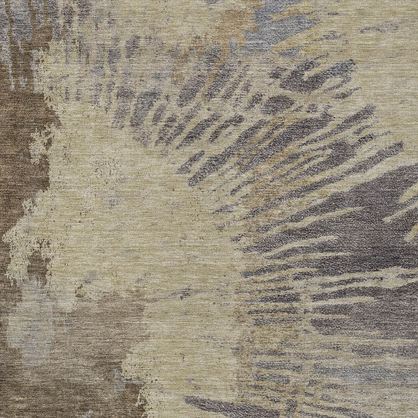 Homeroots 3' Denim Blue Abstract Area Rug – Stylish Washable Design For Indoor & Outdoor Spaces, Durable & Chic 3' X 5' Polyester 579841