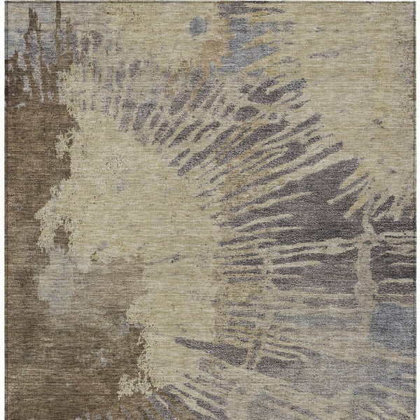 Homeroots 3' Denim Blue Abstract Area Rug – Stylish Washable Design For Indoor & Outdoor Spaces, Durable & Chic 5' X 8' Polyester 579842