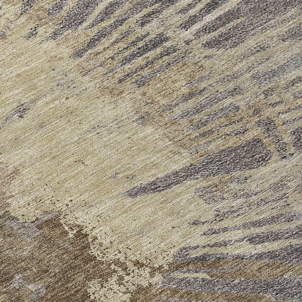 Homeroots 3' Denim Blue Abstract Area Rug – Stylish Washable Design For Indoor & Outdoor Spaces, Durable & Chic 8' Round Polyester 579843