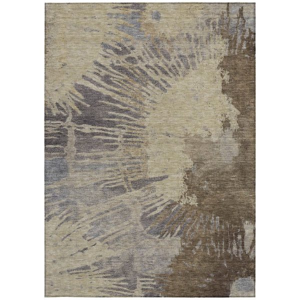 Homeroots 3' Denim Blue Abstract Area Rug – Stylish Washable Design For Indoor & Outdoor Spaces, Durable & Chic 10' X 14' Polyester 579846