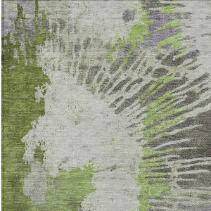 Homeroots 3' Denim Blue Abstract Area Rug – Stylish Washable Design For Indoor & Outdoor Spaces, Durable & Chic 5' X 8' Polyester 579848