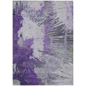 HomeRoots 5' Vibrant Purple Lilac and Eggplant Abstract Area Rug - Durable Indoor Outdoor Design for All Spaces 8' X 10' 579856