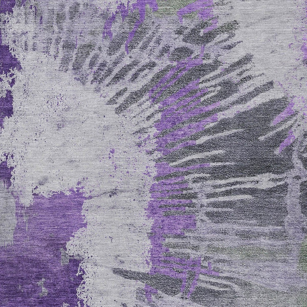 Homeroots 3' Denim Blue Abstract Area Rug – Stylish Washable Design For Indoor & Outdoor Spaces, Durable & Chic 9' X 12' Polyester 579857