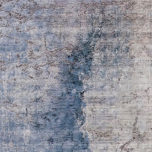 HomeRoots 9' Navy Blue and Gray Abstract Area Rug for Indoor and Outdoor Use – Stylish, Washable, Durable Design 9' X 12' 579863