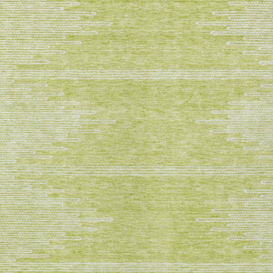 Homeroots 3' Stylish Artichoke Green Ivory Abstract Washable Area Rug For Indoor And Outdoor Spaces 5' X 8' Polyester 579872