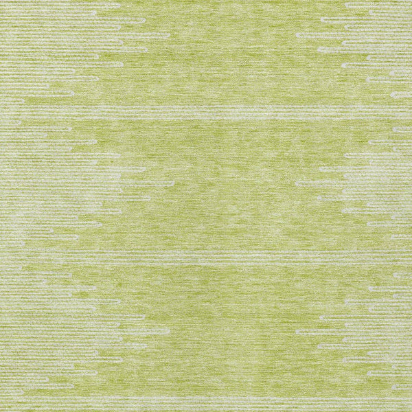 Homeroots 3' Stylish Artichoke Green Ivory Abstract Washable Area Rug For Indoor And Outdoor Spaces 5' X 8' Polyester 579872