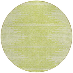 8 Ft Round Washable Polyester Rug Abstract Geometric Pattern for Patio or Entryway