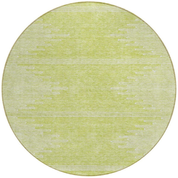 8 Ft Round Washable Polyester Rug Abstract Geometric Pattern for Patio or Entryway