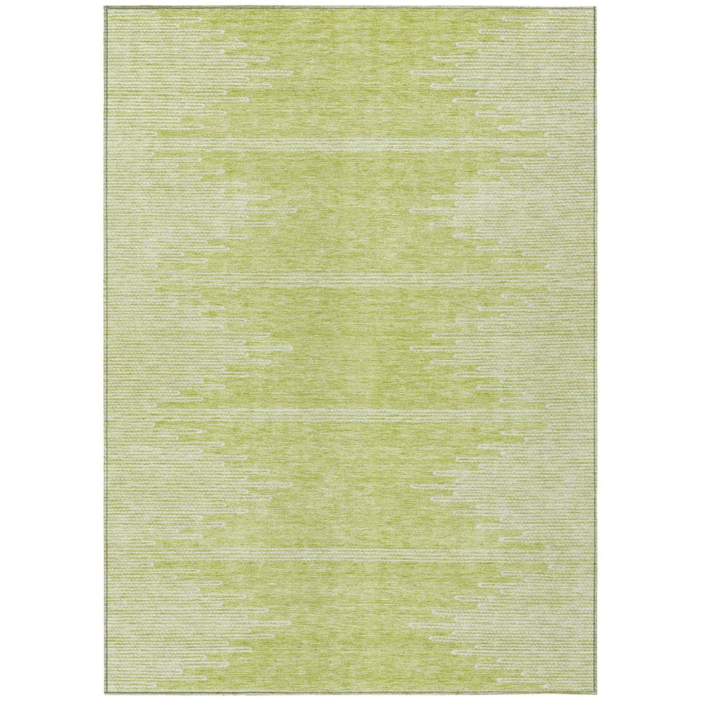 HomeRoots 9' Artichoke Green and Ivory Abstract Area Rug – Stylish, Durable, Machine Washable for Indoors & Outdoors 9' X 12' 579875