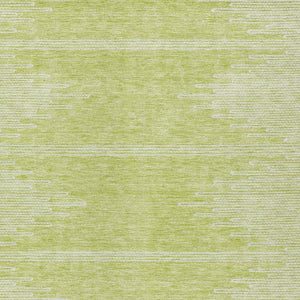 Homeroots 3' Stylish Artichoke Green Ivory Abstract Washable Area Rug For Indoor And Outdoor Spaces 9' X 12' Polyester 579875