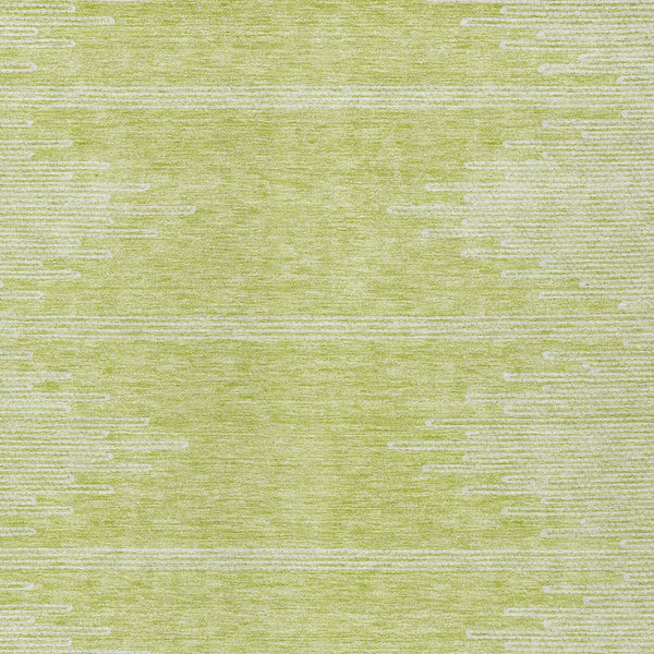 Homeroots 3' Stylish Artichoke Green Ivory Abstract Washable Area Rug For Indoor And Outdoor Spaces 9' X 12' Polyester 579875