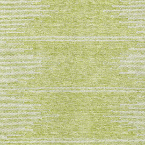 Homeroots 3' Stylish Artichoke Green Ivory Abstract Washable Area Rug For Indoor And Outdoor Spaces 10' X 14' Polyester 579876