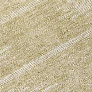 Homeroots 3' Stylish Artichoke Green Ivory Abstract Washable Area Rug For Indoor And Outdoor Spaces 8' Round Polyester 579879