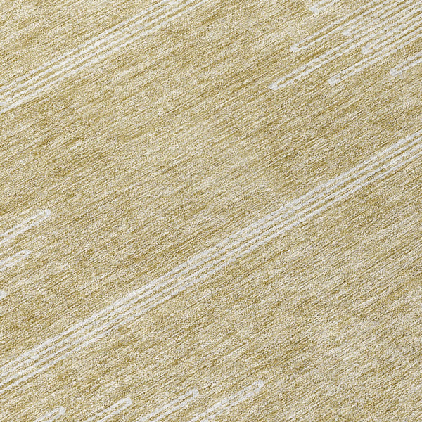 Homeroots 3' Stylish Artichoke Green Ivory Abstract Washable Area Rug For Indoor And Outdoor Spaces 8' Round Polyester 579879