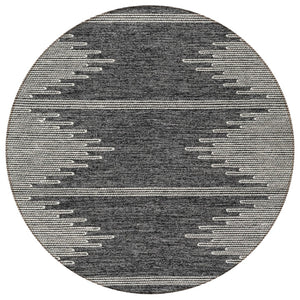 Homeroots 3' Stylish Artichoke Green Ivory Abstract Washable Area Rug For Indoor And Outdoor Spaces 8' Round Polyester 579885