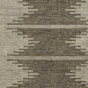 Homeroots 3' Stylish Artichoke Green Ivory Abstract Washable Area Rug For Indoor And Outdoor Spaces 5' X 8' Polyester 579890