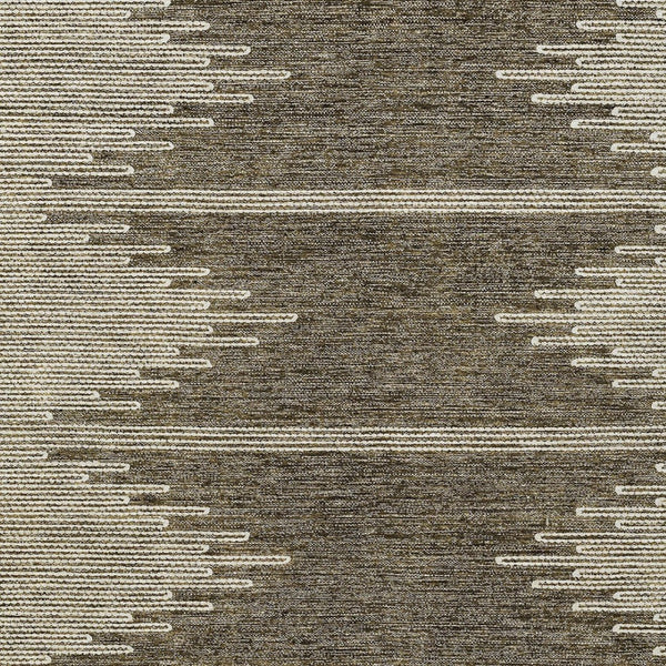 Homeroots 3' Stylish Artichoke Green Ivory Abstract Washable Area Rug For Indoor And Outdoor Spaces 5' X 8' Polyester 579890