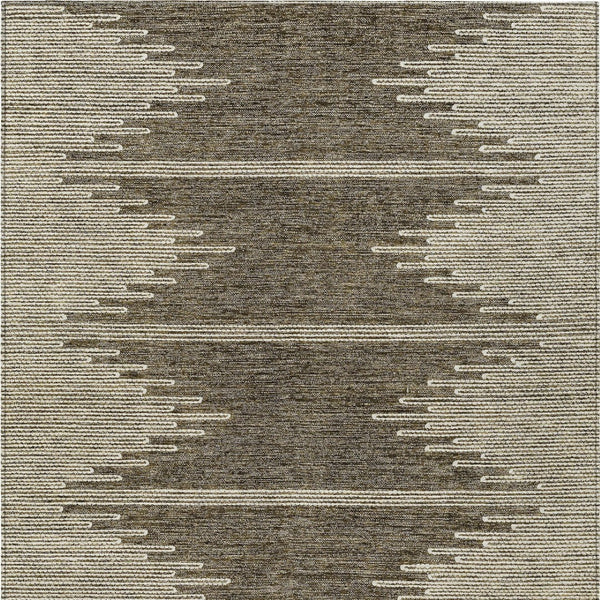 Homeroots 3' Stylish Artichoke Green Ivory Abstract Washable Area Rug For Indoor And Outdoor Spaces 8' X 10' Polyester 579892