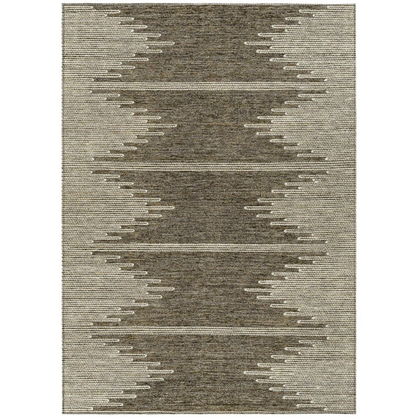 HomeRoots 9' Coffee and Ivory Abstract Area Rug – Stylish, Washable, Durable for Indoor and Outdoor Use 9' X 12' 579893