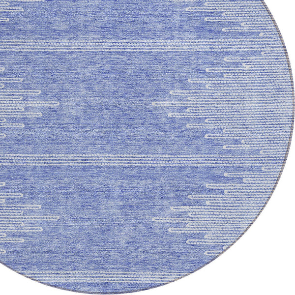 Homeroots 3' Stylish Artichoke Green Ivory Abstract Washable Area Rug For Indoor And Outdoor Spaces 8' Round Polyester 579897