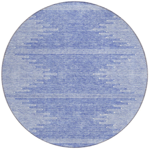 Homeroots 3' Stylish Artichoke Green Ivory Abstract Washable Area Rug For Indoor And Outdoor Spaces 8' Round Polyester 579897