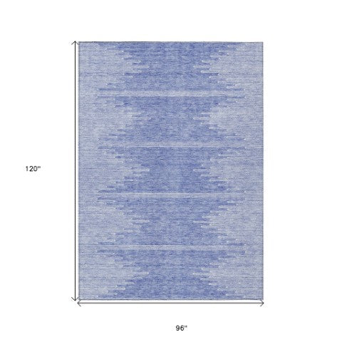 Homeroots 3' Stylish Artichoke Green Ivory Abstract Washable Area Rug For Indoor And Outdoor Spaces 8' X 10' Polyester 579898