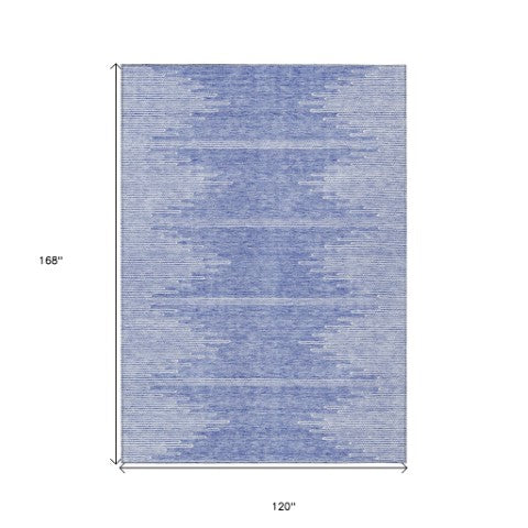 Homeroots 3' Stylish Artichoke Green Ivory Abstract Washable Area Rug For Indoor And Outdoor Spaces 10' X 14' Polyester 579900