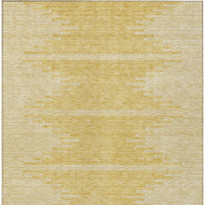 Homeroots 3' Stylish Artichoke Green Ivory Abstract Washable Area Rug For Indoor And Outdoor Spaces 3' X 5' Polyester 579901