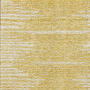 Homeroots 3' Stylish Artichoke Green Ivory Abstract Washable Area Rug For Indoor And Outdoor Spaces 3' X 5' Polyester 579901