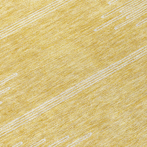 Homeroots 3' Stylish Artichoke Green Ivory Abstract Washable Area Rug For Indoor And Outdoor Spaces 8' Round Polyester 579903