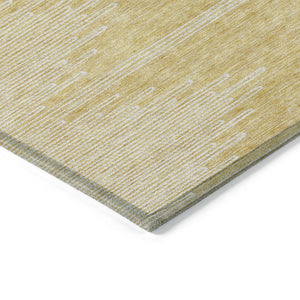 Homeroots 3' Stylish Artichoke Green Ivory Abstract Washable Area Rug For Indoor And Outdoor Spaces 8' X 10' Polyester 579904