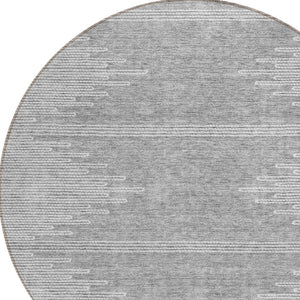 Homeroots 3' Stylish Artichoke Green Ivory Abstract Washable Area Rug For Indoor And Outdoor Spaces 8' Round Polyester 579909