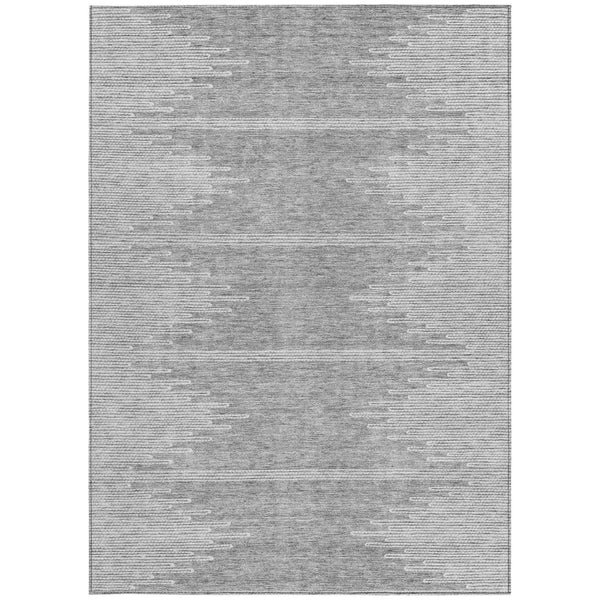 Homeroots 3' Stylish Artichoke Green Ivory Abstract Washable Area Rug For Indoor And Outdoor Spaces 9' X 12' Polyester 579911