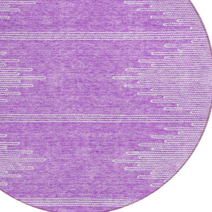 Homeroots 3' Stylish Artichoke Green Ivory Abstract Washable Area Rug For Indoor And Outdoor Spaces 8' Round Polyester 579915