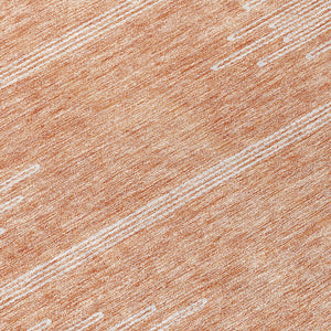 Homeroots 3' Stylish Artichoke Green Ivory Abstract Washable Area Rug For Indoor And Outdoor Spaces 8' Round Polyester 579921