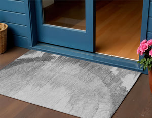 Homeroots 3' Abstract Washable Area Rug In Brown, Beige, And Taupe - Perfect For Indoor And Outdoor Spaces! 3' X 5' Polyester 579949