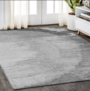 Homeroots 3' Abstract Washable Area Rug In Brown, Beige, And Taupe - Perfect For Indoor And Outdoor Spaces! 5' X 8' Polyester 579950