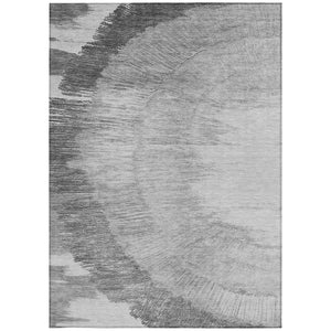 Homeroots 3' Abstract Washable Area Rug In Brown, Beige, And Taupe - Perfect For Indoor And Outdoor Spaces! 5' X 8' Polyester 579950