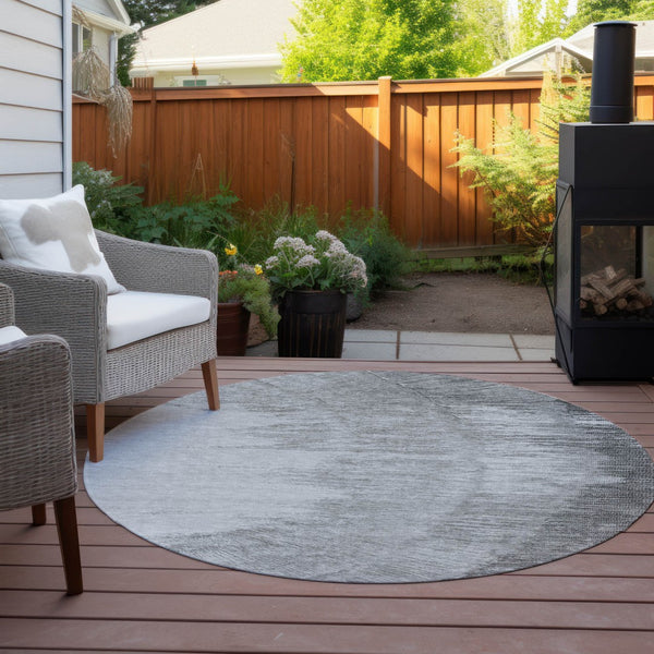 Homeroots 3' Abstract Washable Area Rug In Brown, Beige, And Taupe - Perfect For Indoor And Outdoor Spaces! 8' Round Polyester 579951