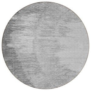 Homeroots 3' Abstract Washable Area Rug In Brown, Beige, And Taupe - Perfect For Indoor And Outdoor Spaces! 8' Round Polyester 579951