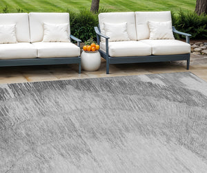 Homeroots 3' Abstract Washable Area Rug In Brown, Beige, And Taupe - Perfect For Indoor And Outdoor Spaces! 9' X 12' Polyester 579953