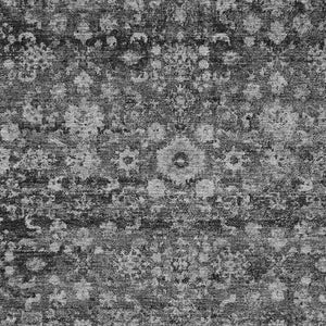 HomeRoots 9' Gray Charcoal and Silver Oriental Rug - Elegant, Durable Indoor/Outdoor Area Rug for Any Space 9' X 12' 579965