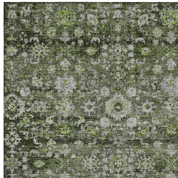 Homeroots 3' Navy Blue And Sky Blue Oriental Washable Rug - Durable Indoor Outdoor Design For Versatile Spaces 5' X 8' Polyester 579968