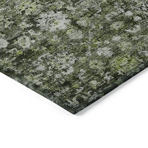 HomeRoots 5' Elegant Green and Olive Oriental Area Rug - Durable, Washable, Indoor/Outdoor Home Accent Décor 10' X 14' 579972