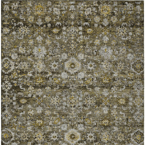 Homeroots 3' Navy Blue And Sky Blue Oriental Washable Rug - Durable Indoor Outdoor Design For Versatile Spaces 3' X 5' Polyester 579973