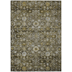 HomeRoots 9' Brown and Beige Oriental Indoor Outdoor Area Rug - Durable, Washable, Timeless Design for Any Space 9' X 12' 579977