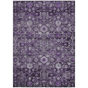 Homeroots 3' Navy Blue And Sky Blue Oriental Washable Rug - Durable Indoor Outdoor Design For Versatile Spaces 5' X 8' Polyester 579980